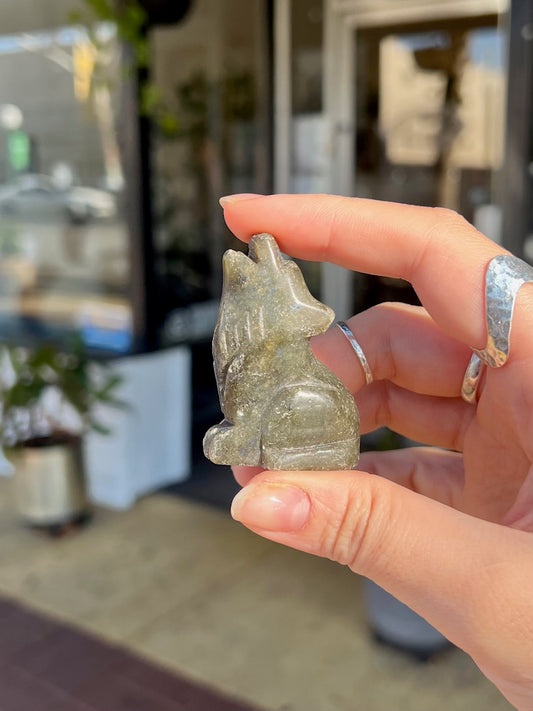 Labradorite Wolf Animal Crossing Totem