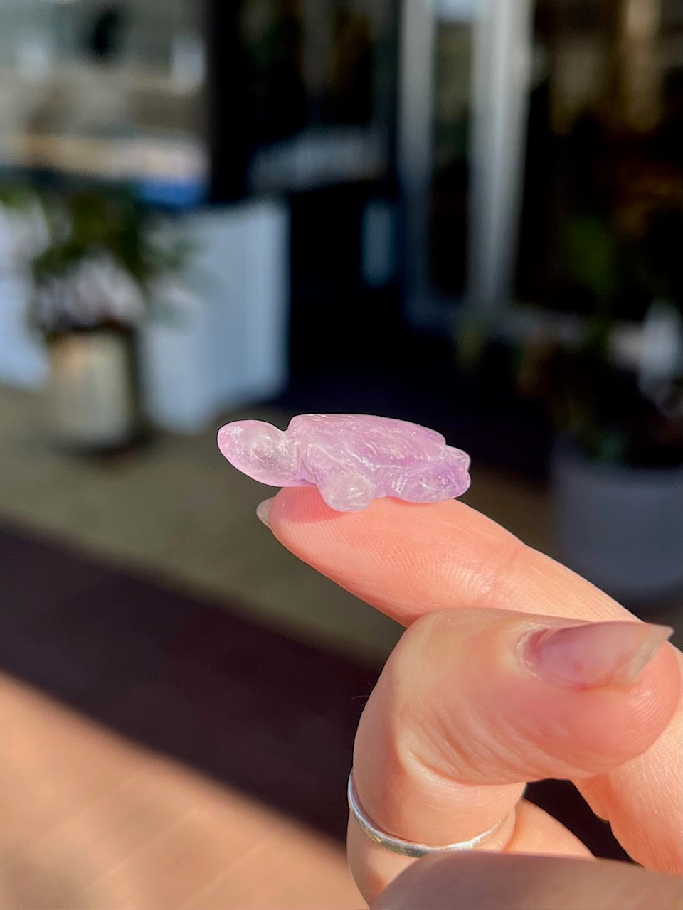 Hand Carved Mini Amethyst Turtle