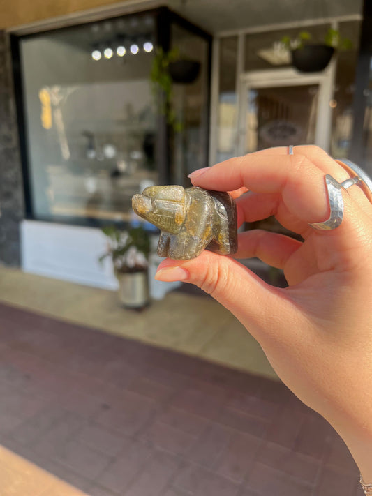 Labradorite Bear Animal Crossing Totem