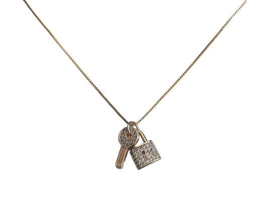 Lock and Key Necklace 14k GF