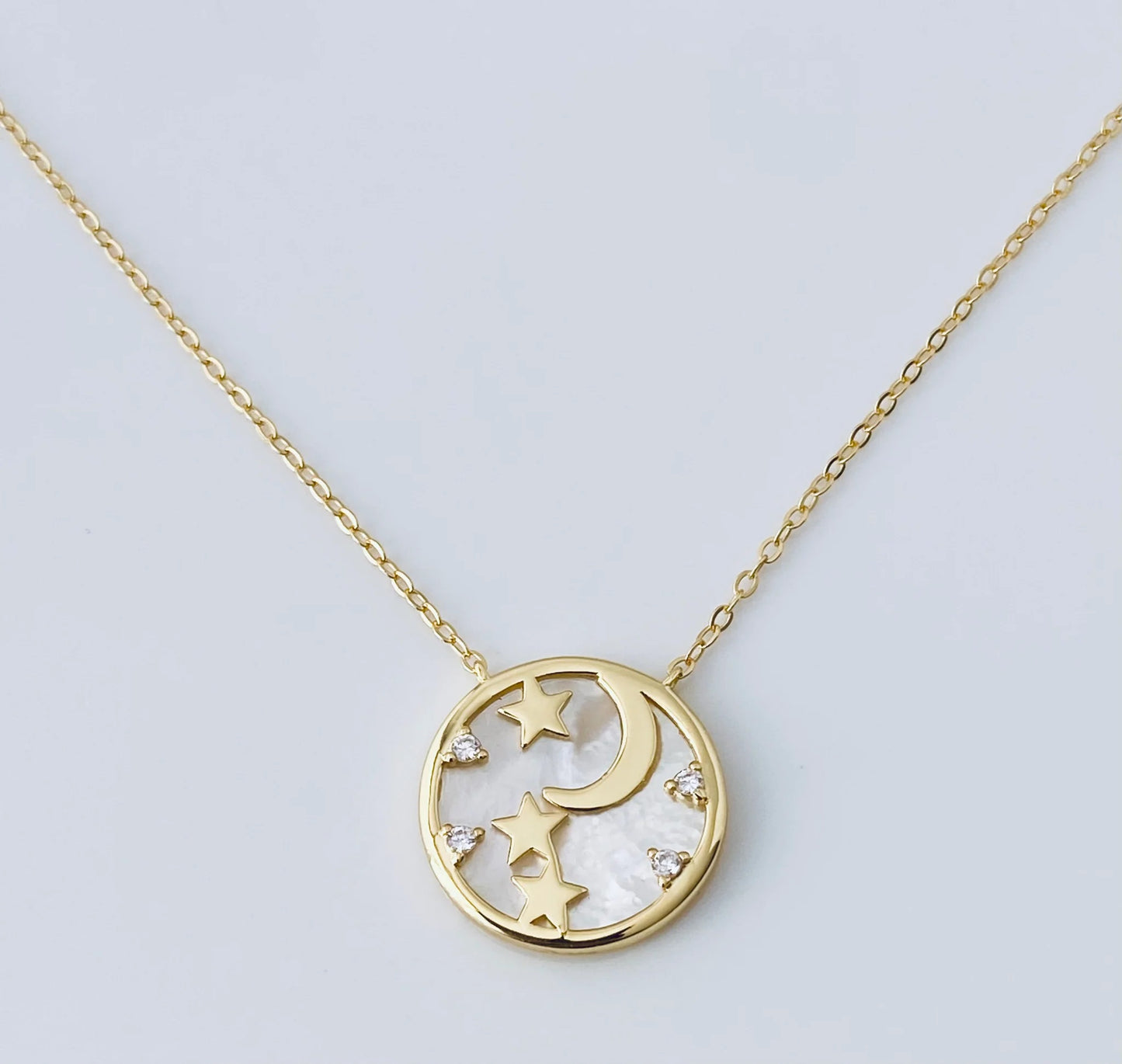 MOP Constellation Necklace 14K GP