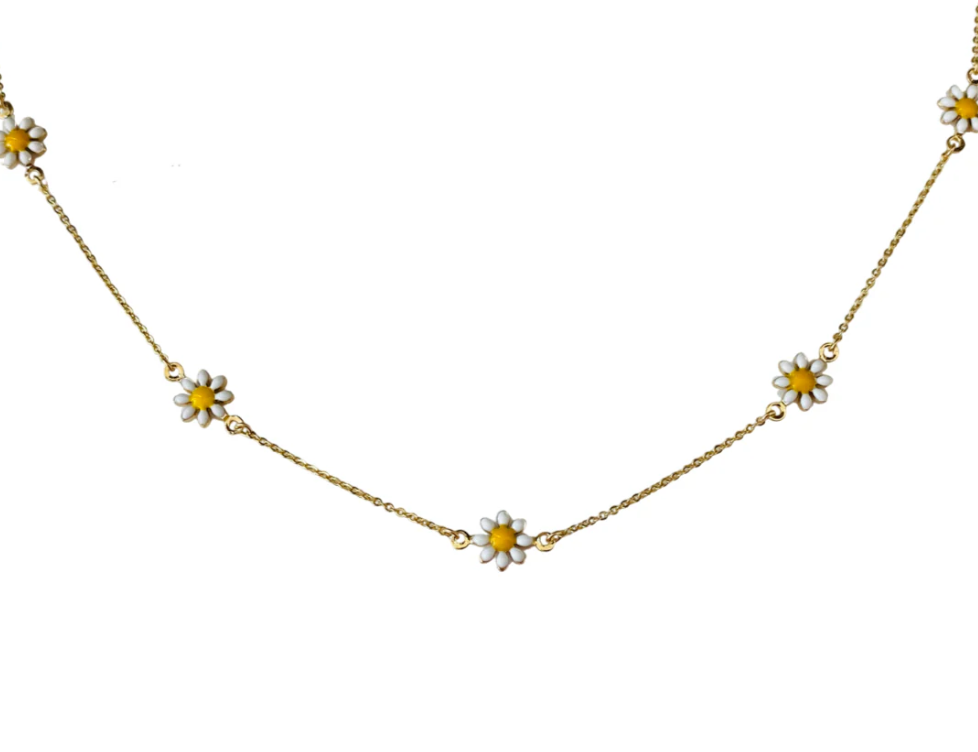 Multi Daisy Necklace 18K GF