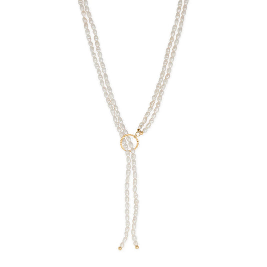 Pearl Lariat Strand - 14K Gold Fill