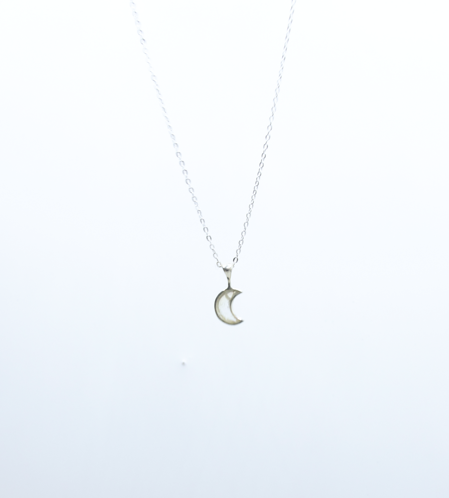 Starseed Moonstone Crescent Pendant – Sterling Silver