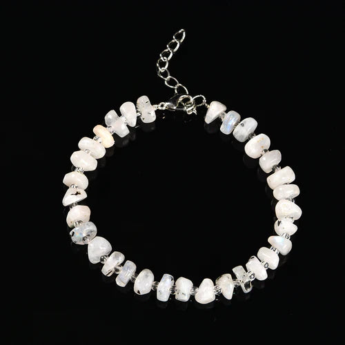 Rainbow Moonstone Rondelle Bracelet