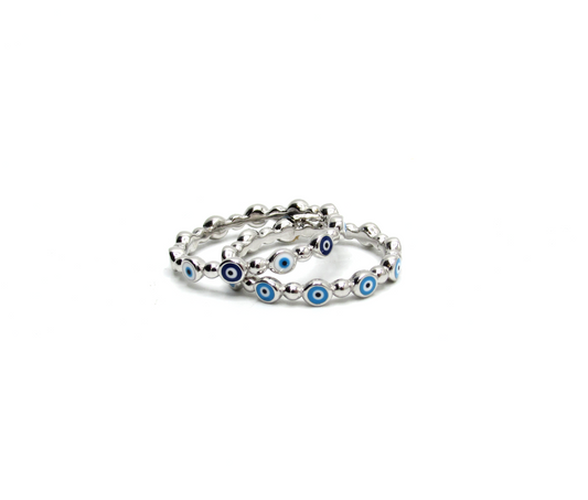 Evil Eye Eternity Ring .925