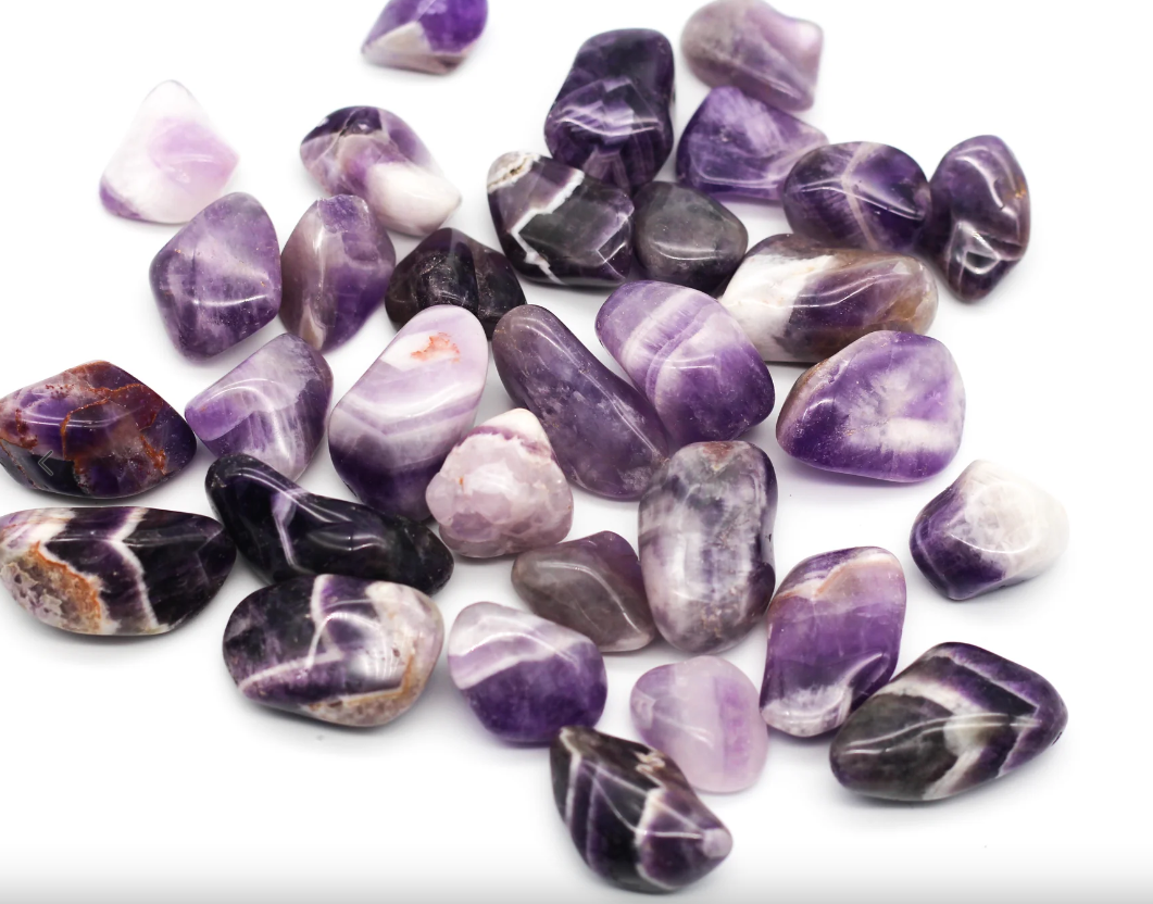 Chevron Amethyst Tumbled