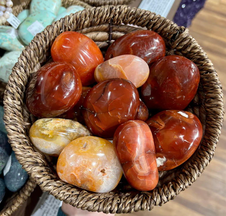 Carnelian Palm Stone Small