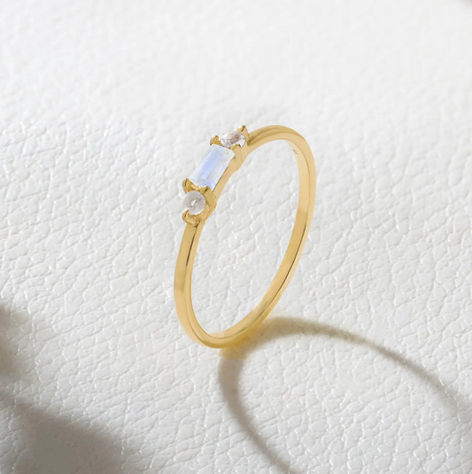 Mini Moonstone Ring 14K GP