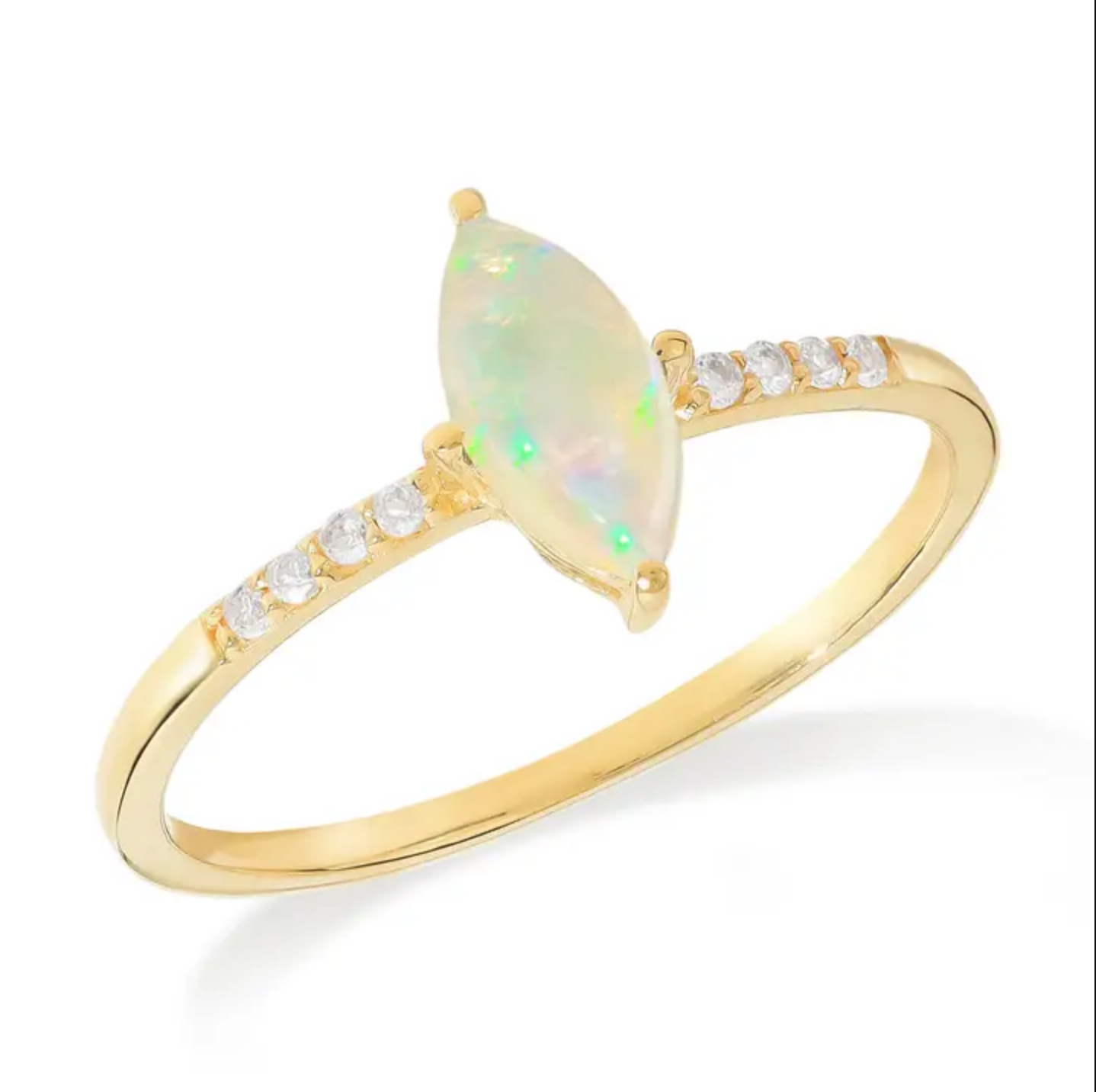 Ethiopian Opal Marquis Ring 14GP