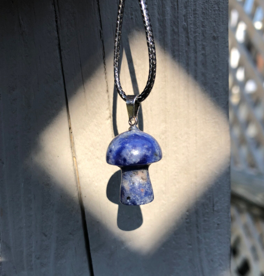 Sodalite Mushroom Pendant