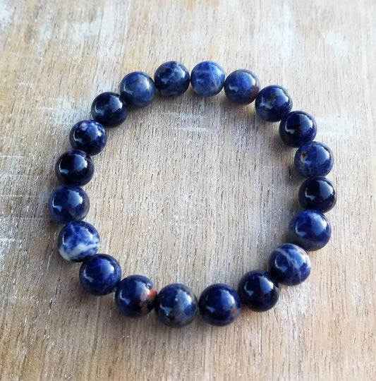 Grade AA Sodalite Stretch Bracelet 10mm