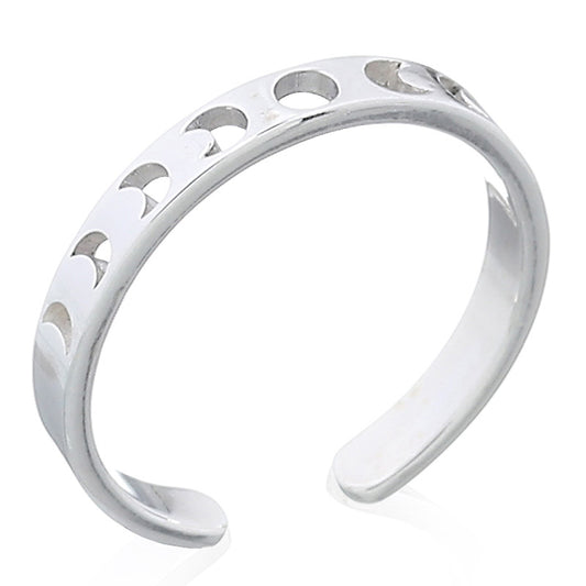 Moon Phases Toe Ring .925