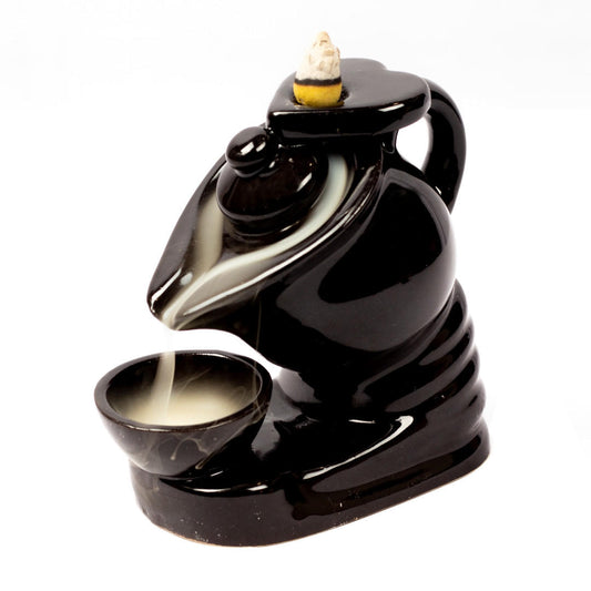 Tea Pot Ceramic Back Flow Cone burner