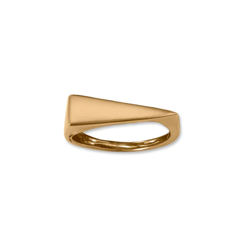 Gold Triangle Slice Ring 14K GP