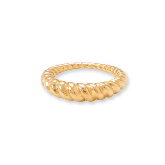 Gold Twist Ring 14K GP