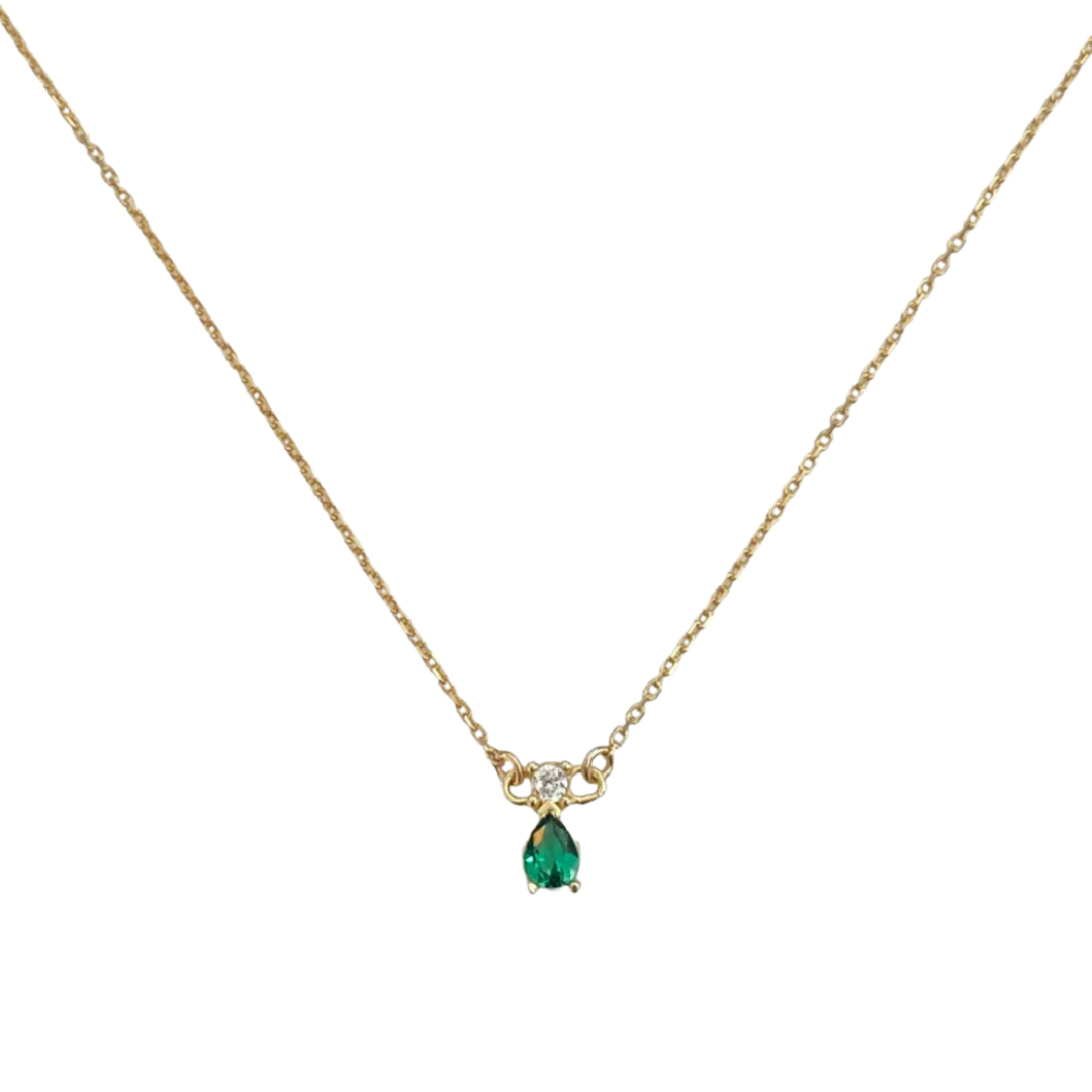 Mini Teardrop Necklace 14K GP