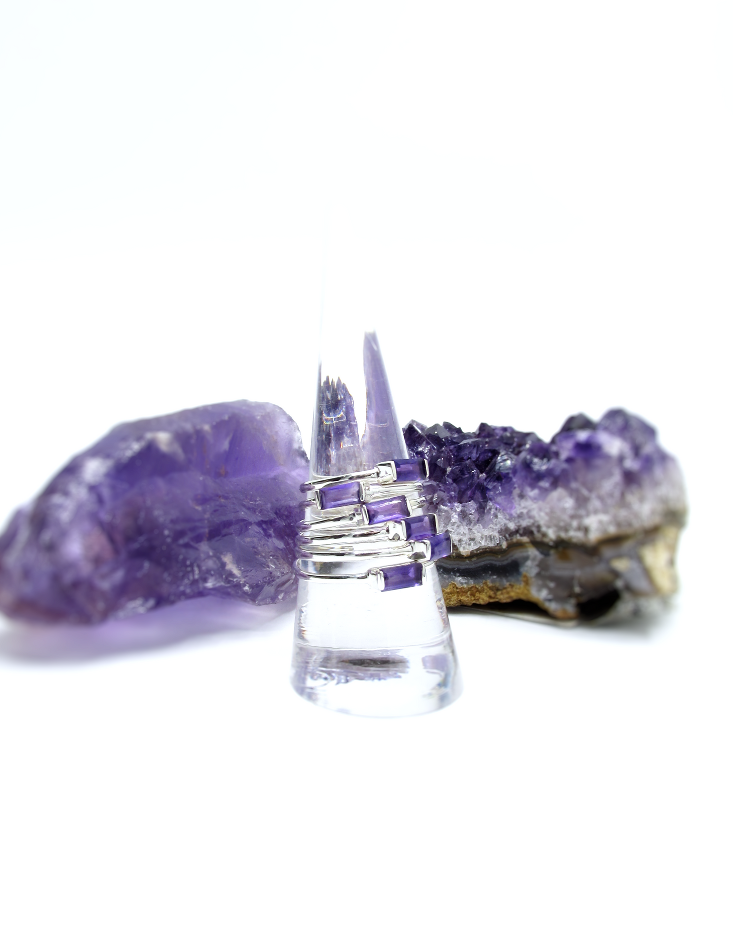 Amethyst Petite Signet Ring – Sterling Silver .925