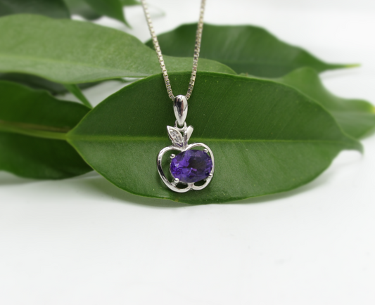 Amethyst Apple Necklace