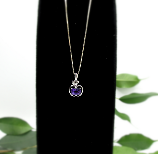 Amethyst Apple Necklace