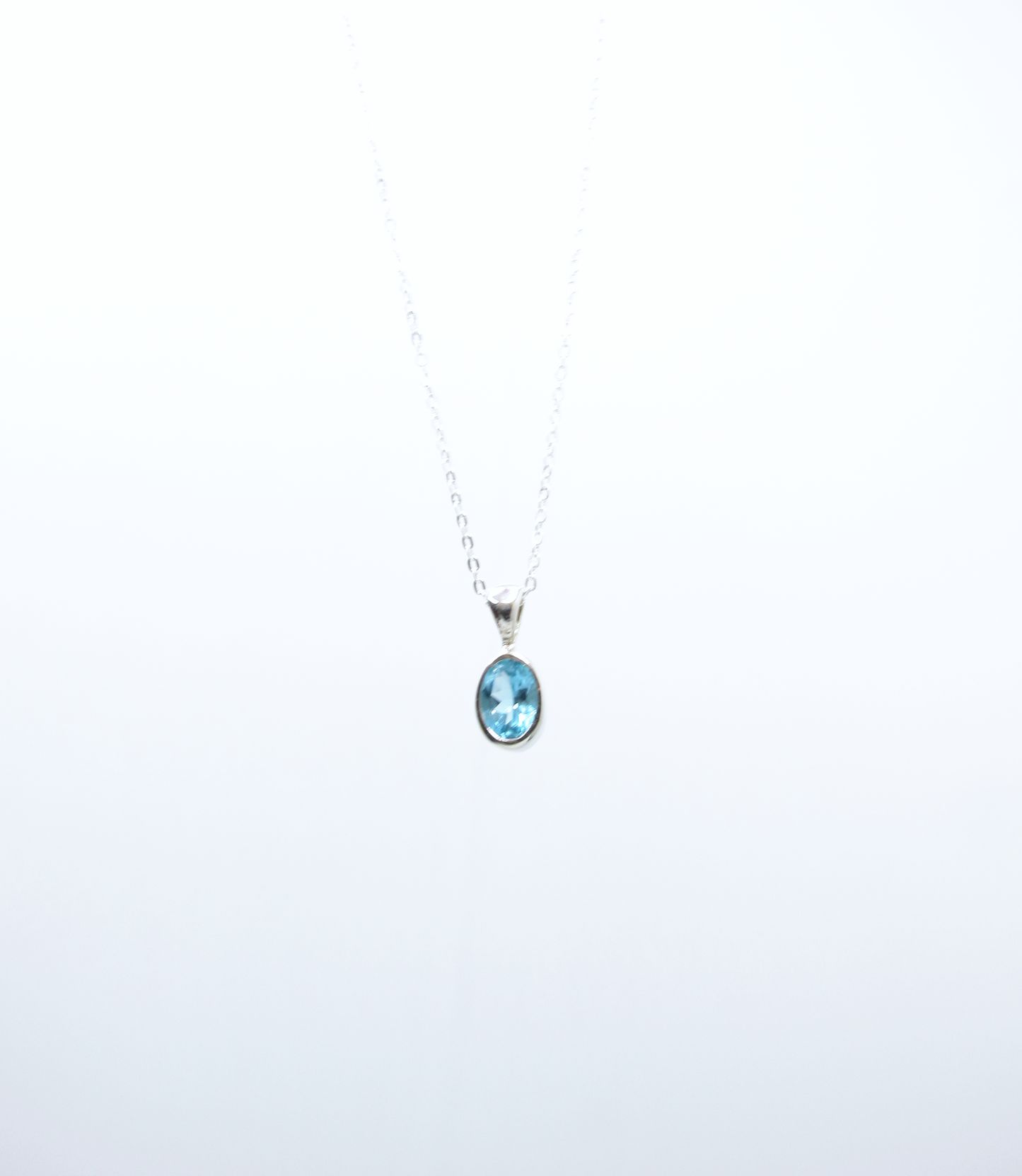 Mini Faceted Paraíba Apatite Pendant – Sterling Silver .925