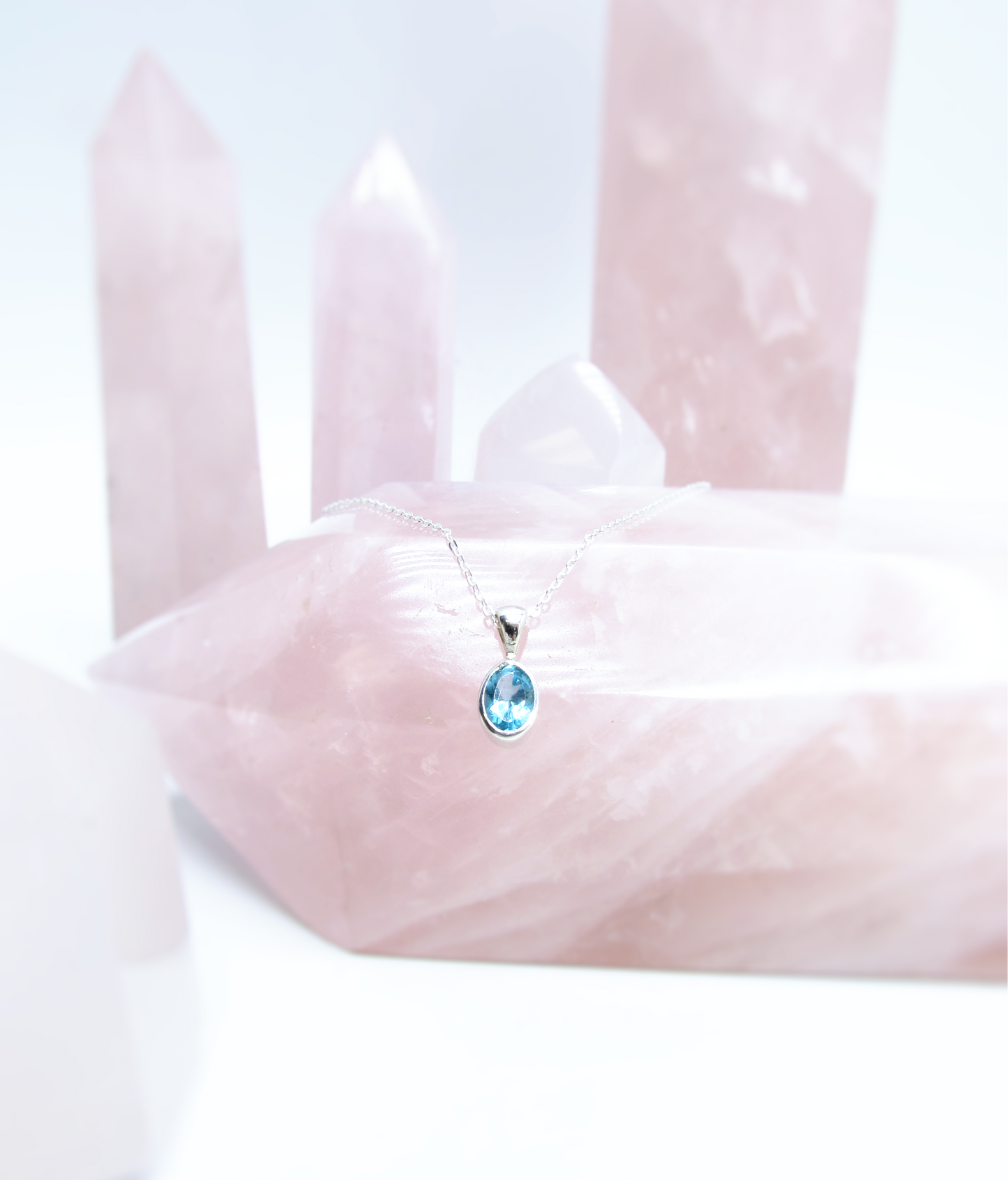 Mini Faceted Paraíba Apatite Pendant – Sterling Silver .925