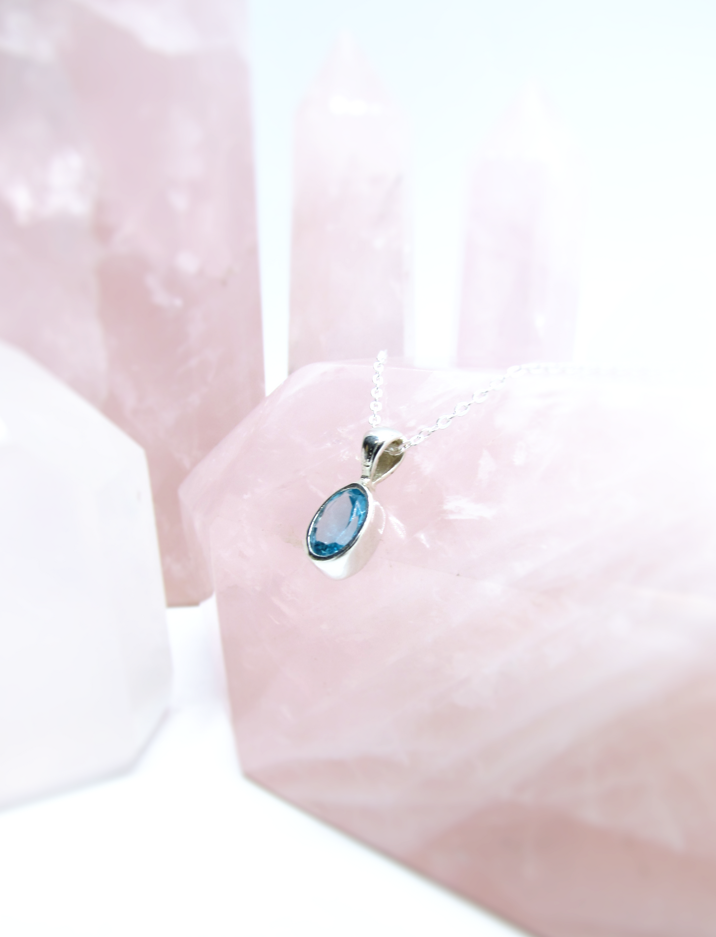 Mini Faceted Paraíba Apatite Pendant – Sterling Silver .925