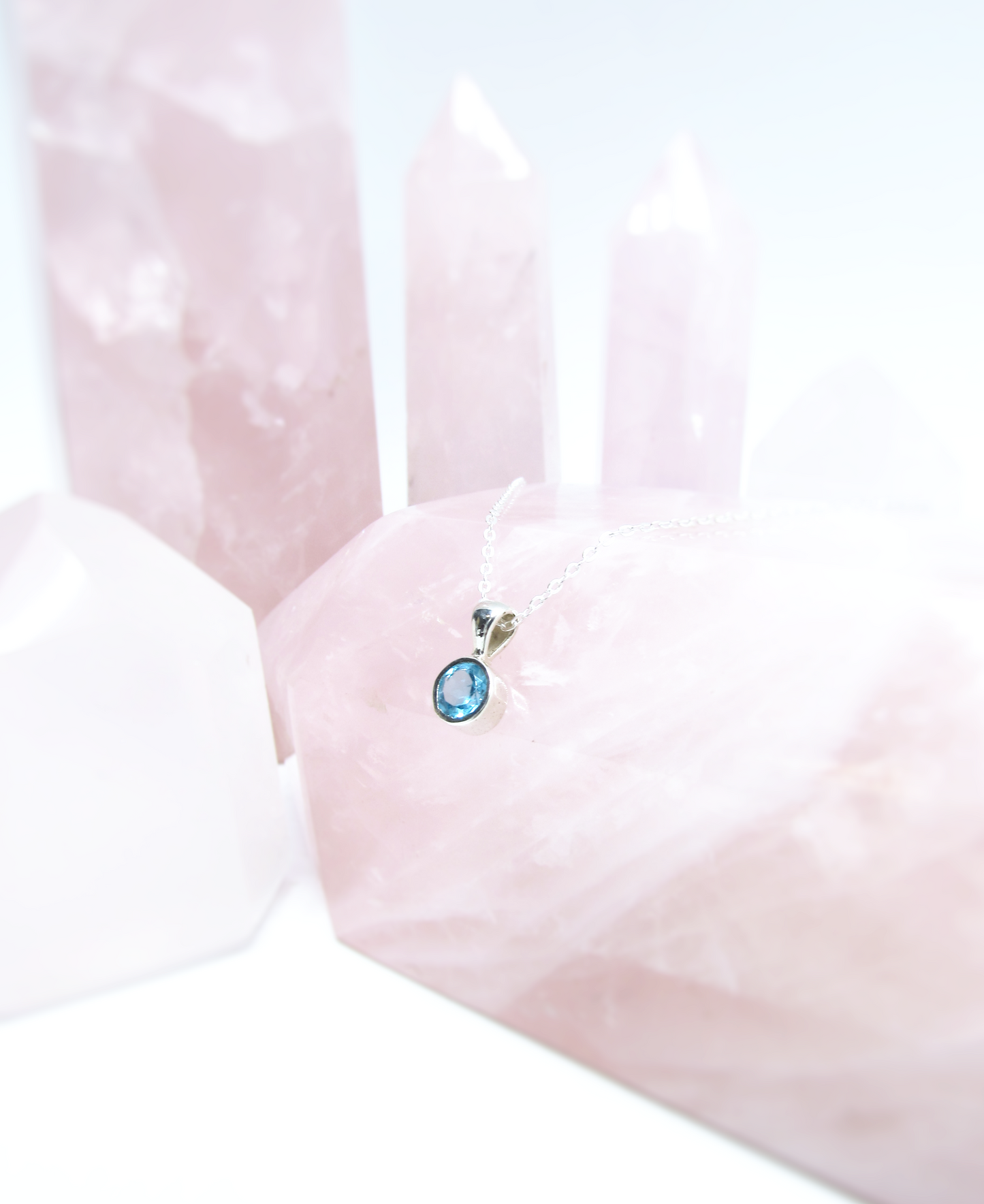 Mini Faceted Paraíba Apatite Pendant – Sterling Silver .925