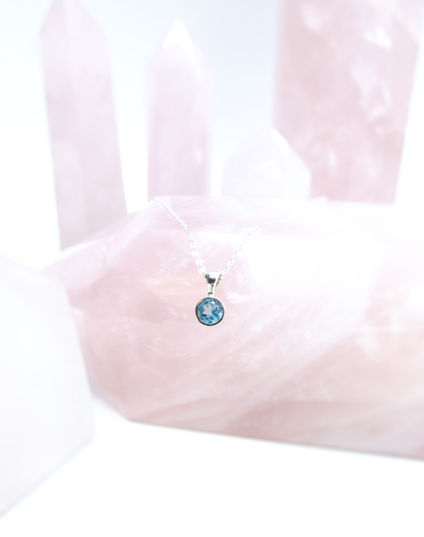 Mini Faceted Paraíba Apatite Pendant – Sterling Silver .925