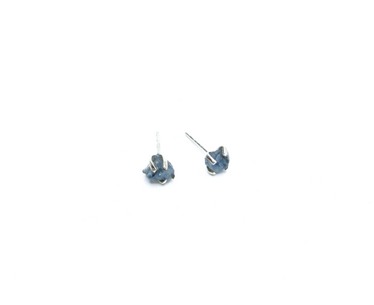 Aquamarine Birthstone Stud Earrings – Sterling Silver