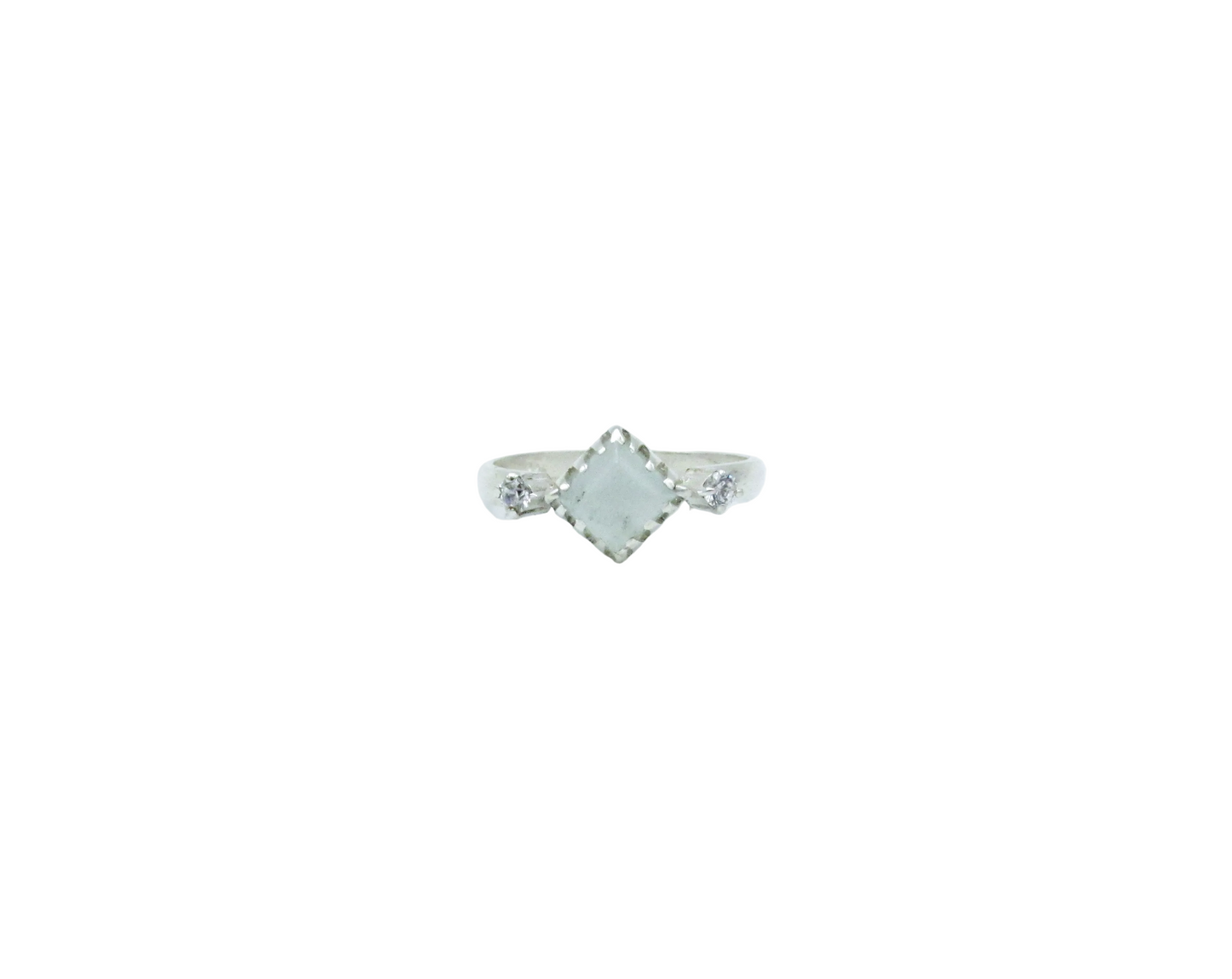 Aquamarine Trinity Ring | Sterling Silver