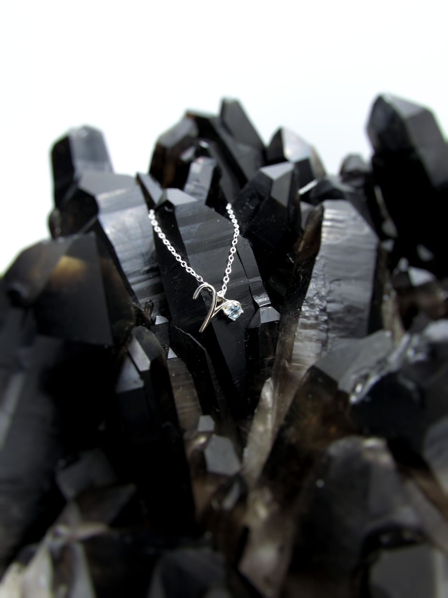 Aries Zodiac Pendant - Aquamarine – Sterling Silver