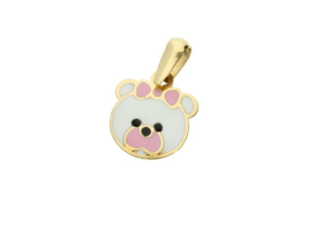 Mini Teddy Talk Pendant 14K Gold