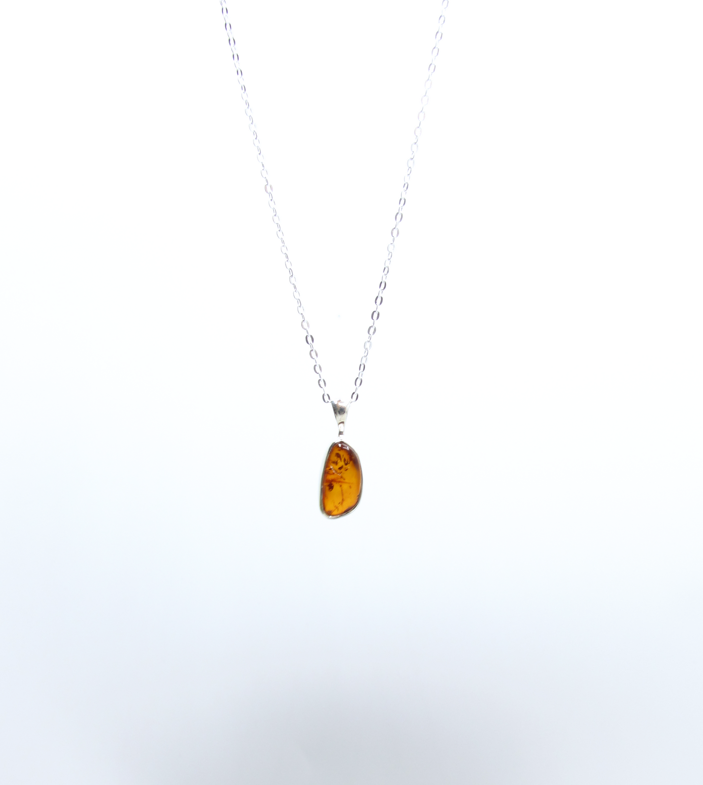 Natural Baltic Amber Pendant – Sterling Silver