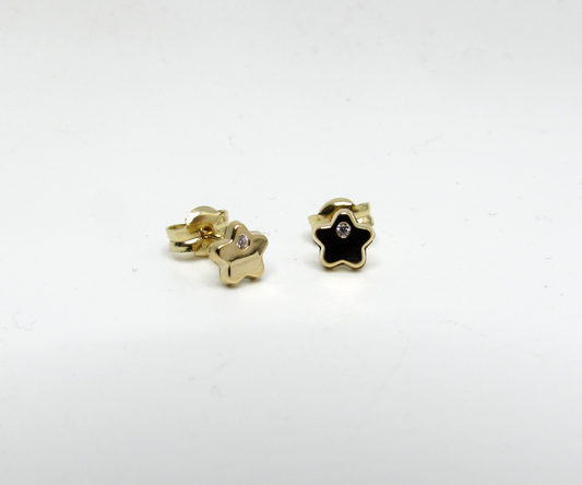 Gold Star Stud 14K Gold