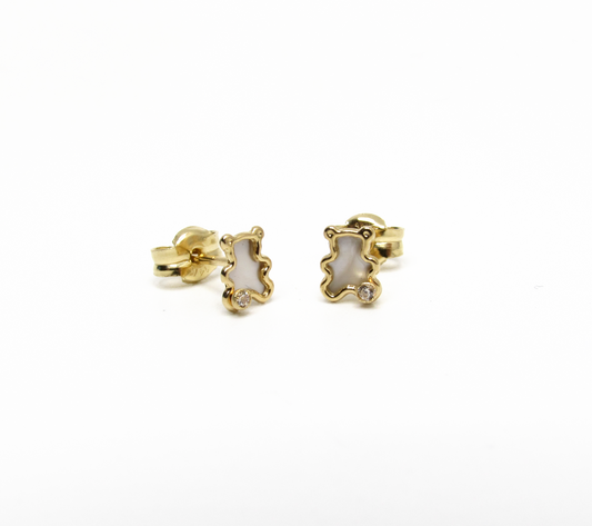Bear Bestie Studs 14K Gold