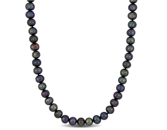 Black Freshwater Pearls Necklace