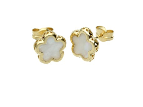 Pearl Flower Stud 14K Gold