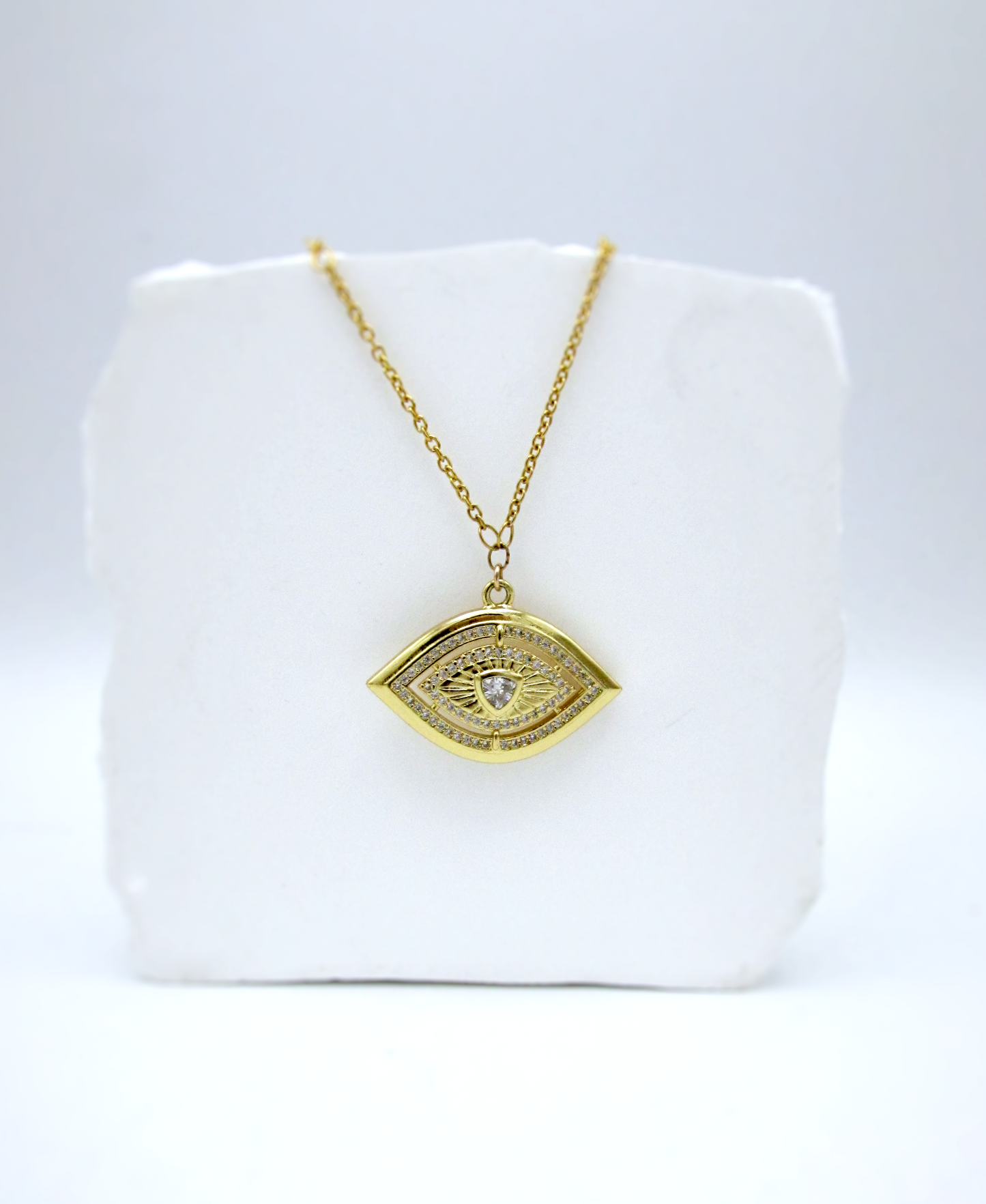 Evil Eye Necklace 14K Gold-Filled Chain