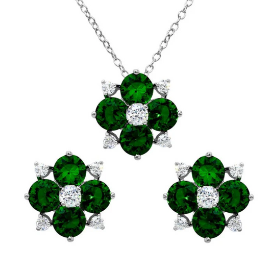 Emerald CZ Clover NK .925