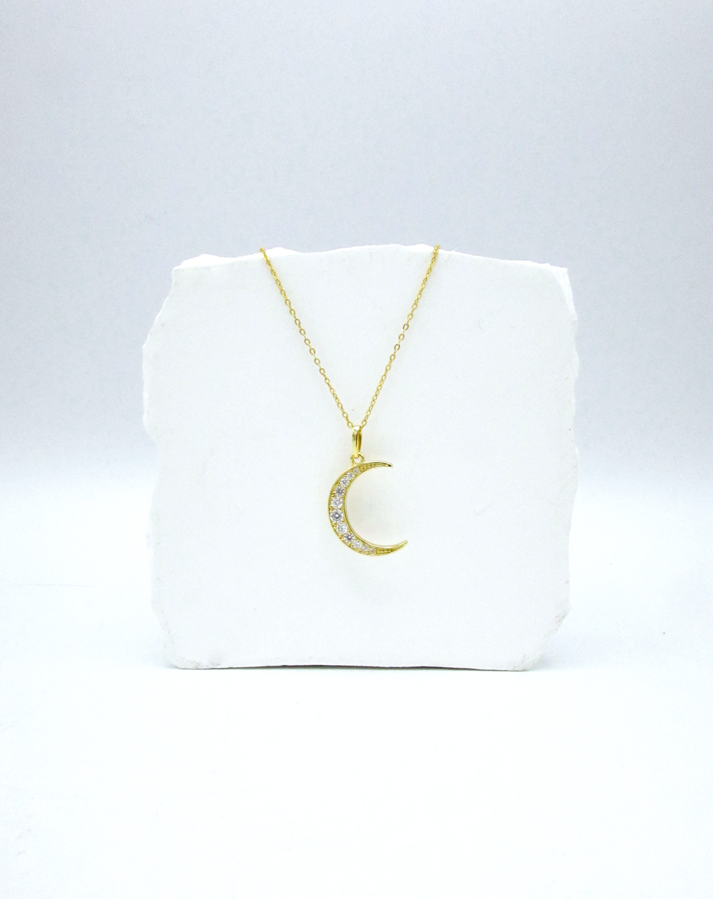 Crescent New Moon Necklace | 14K Gold-Plated