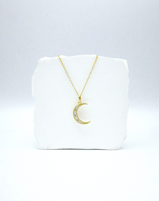 Crescent New Moon Necklace | 14K Gold-Plated
