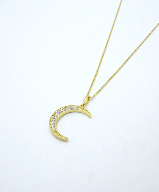 Crescent New Moon Necklace | 14K Gold-Plated