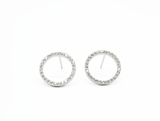 CZ Circle Studs .925