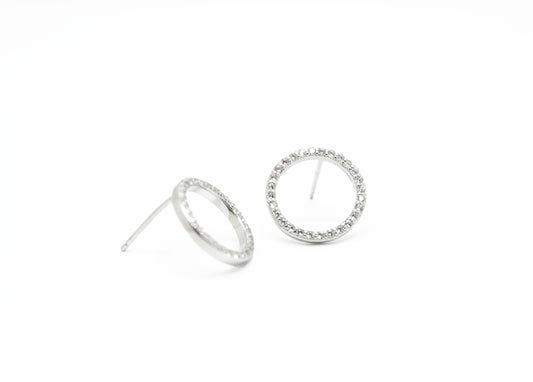 CZ Circle Studs .925