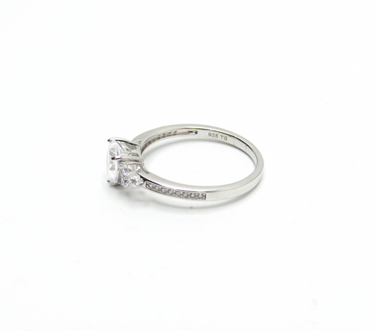 Sweetheart Cluster CZ Ring .925
