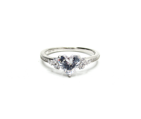 Sweetheart Cluster CZ Ring .925