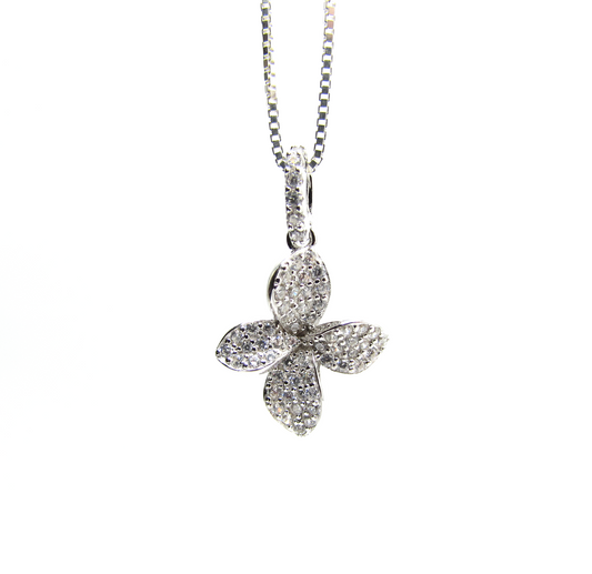 Bling Leaf Pendant NK .925