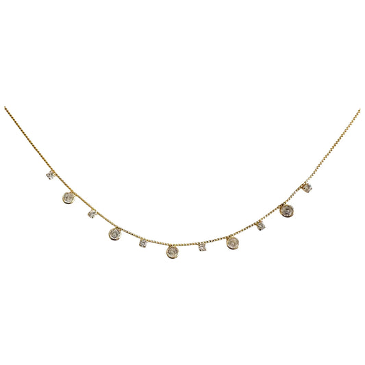 Multi CZ Necklace 14K GF