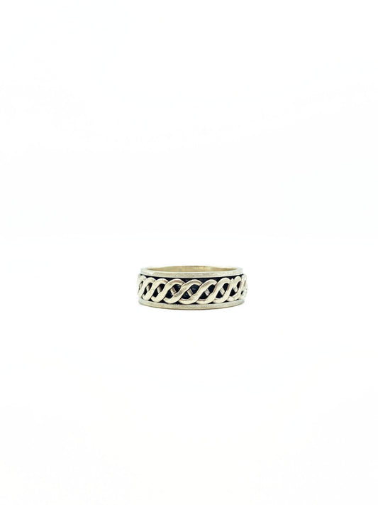 Double Helix Men's Spinner Ring .925